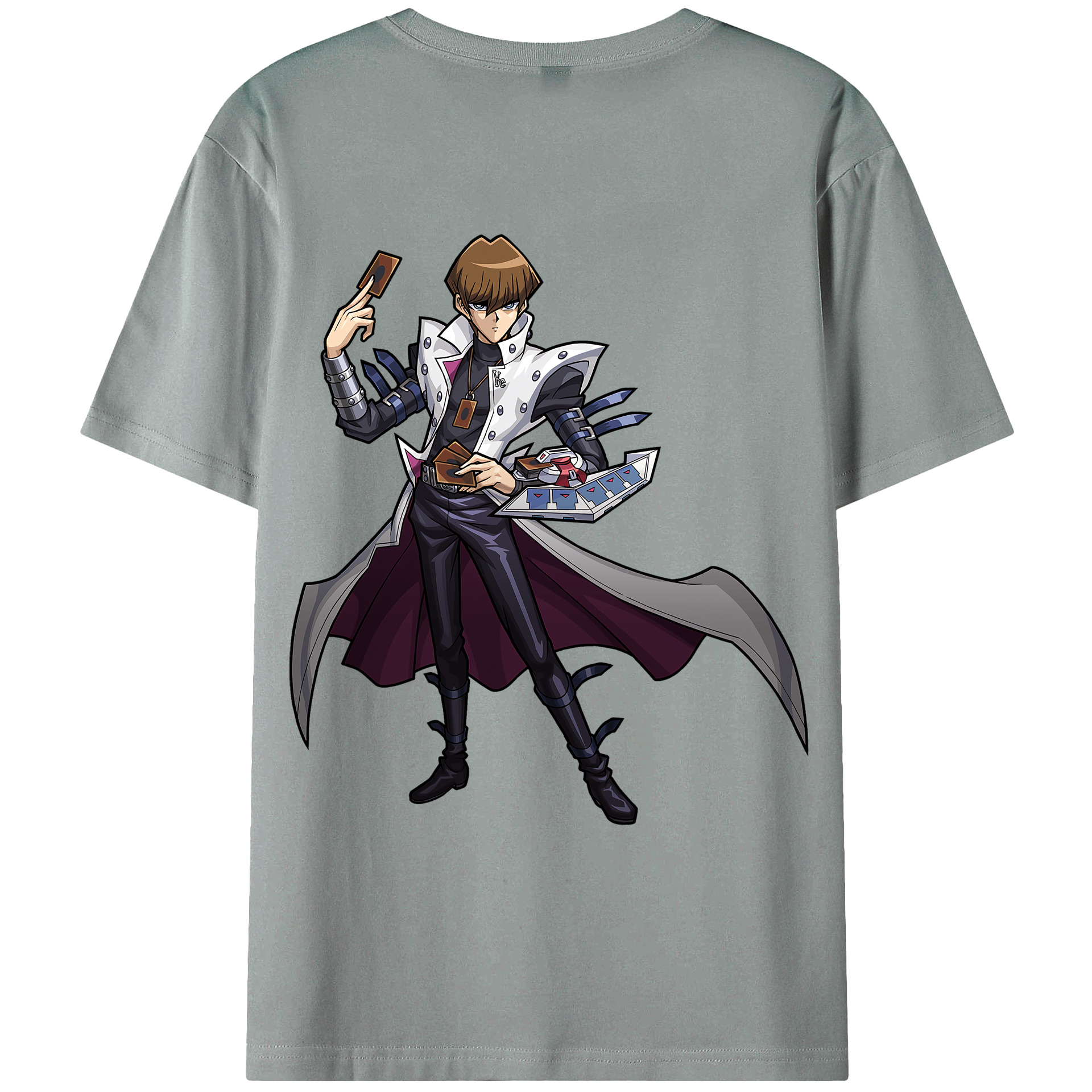 （画像用） 遊☆戯☆王 Yu-Gi-Oh! 綿100％ メンズ半袖Tシャツ（バックプリント） 通気性